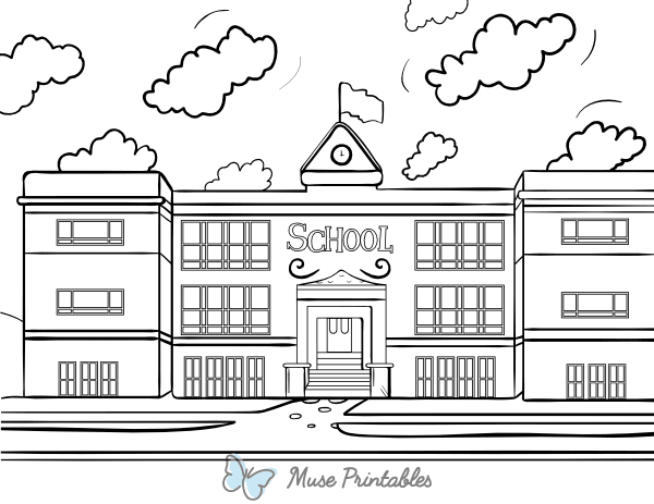 school image coloring page