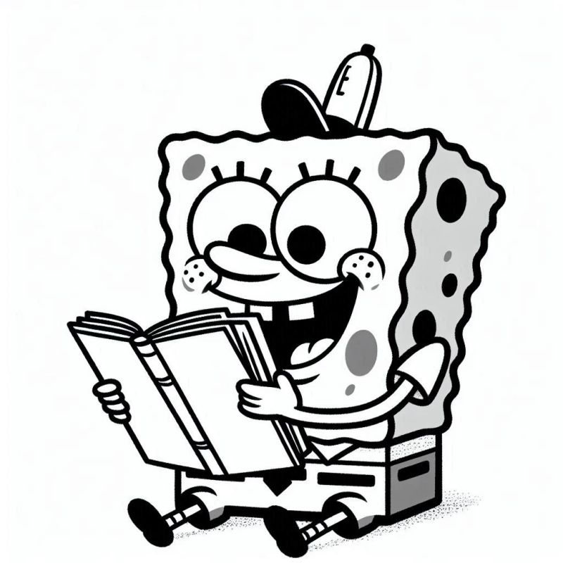 desenho para colorir livro
