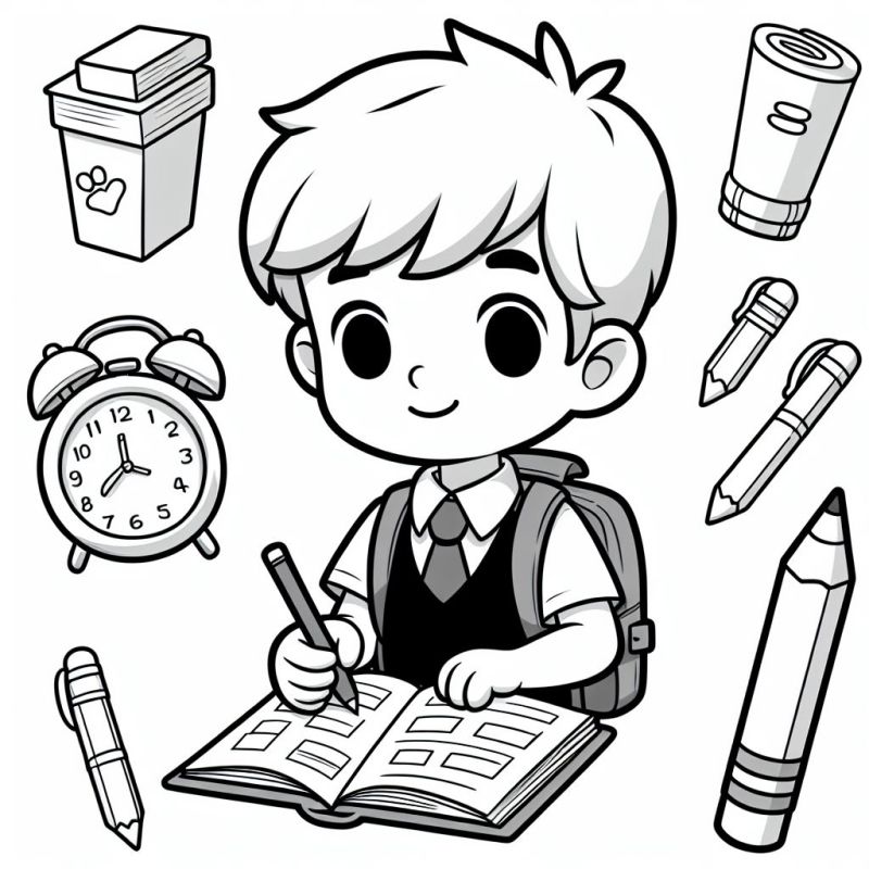 imagem de escola desenho para colorir