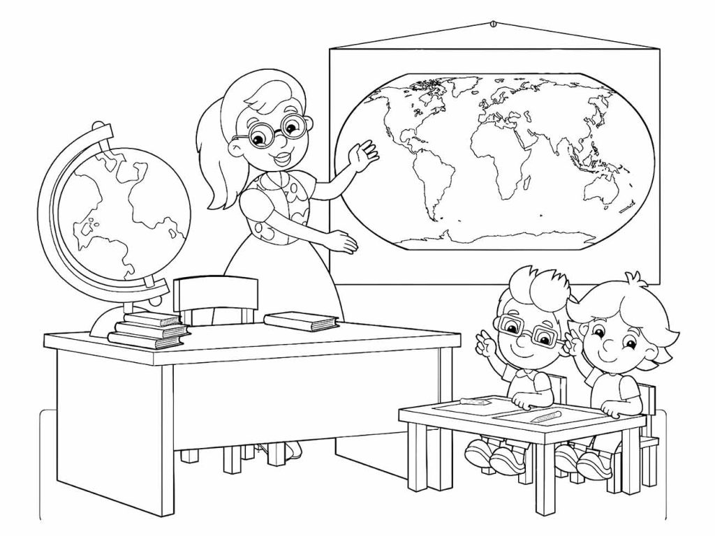 imagem de escola desenho para colorir