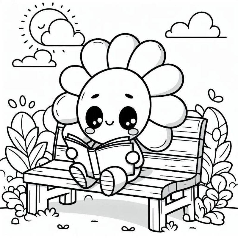desenho para colorir livro