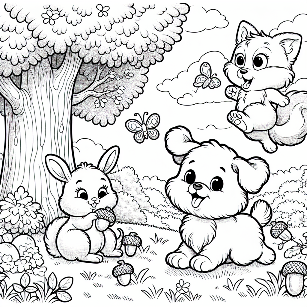 forest animals coloring page