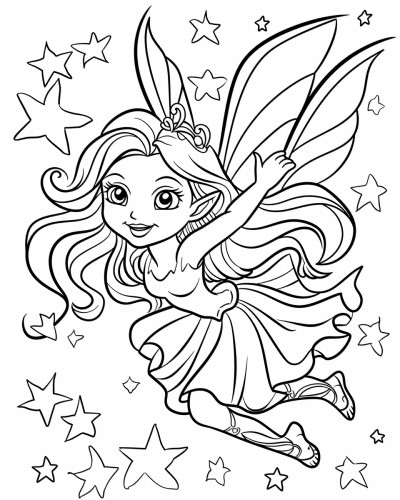 desenho-para-colorir-fada