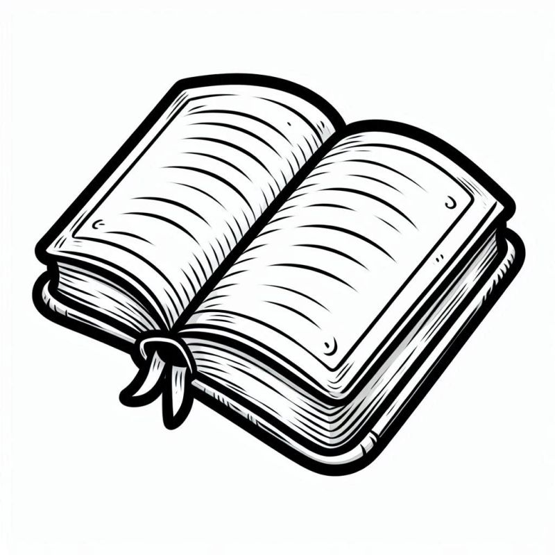 desenho para colorir livro