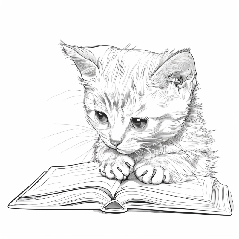 desenho para colorir livro