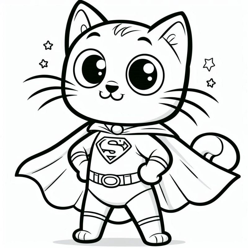 gato galáctico desenho para colorir