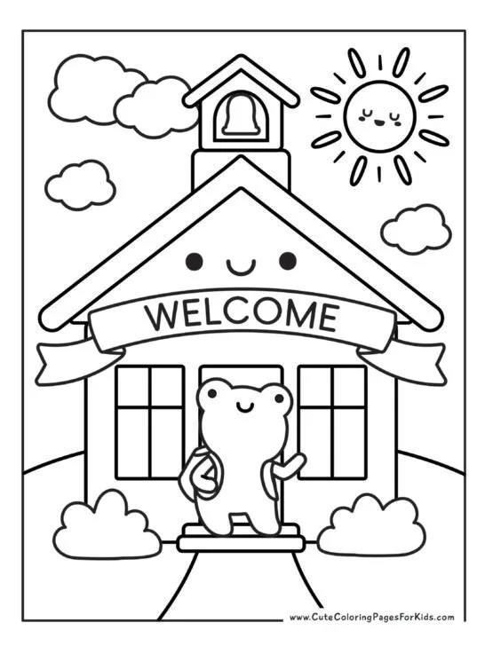 school image coloring page