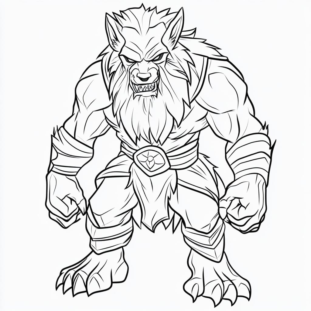 lobisomem desenho para colorir