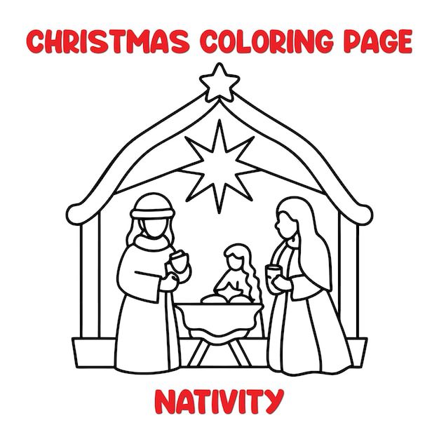 nascimento de jesus desenho para colorir
