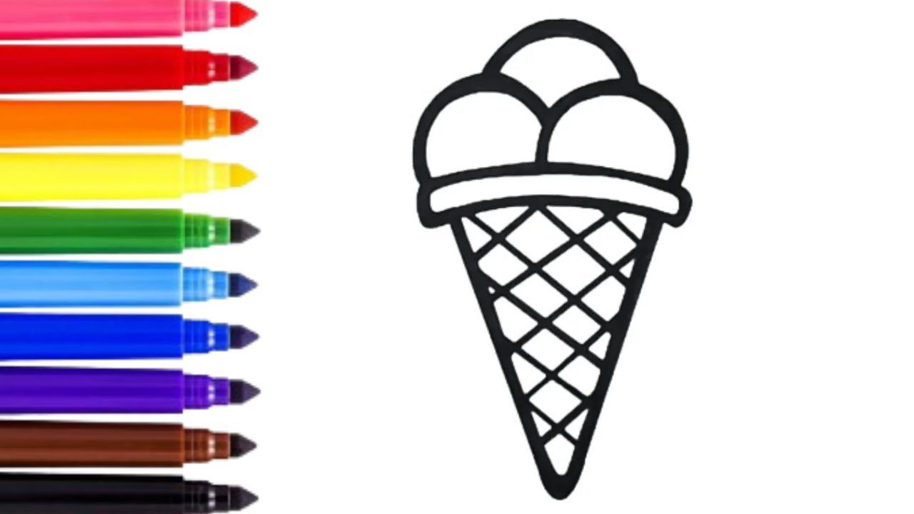sorvete desenho para colorir