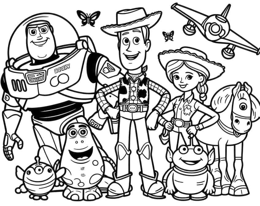 coloring page toy story