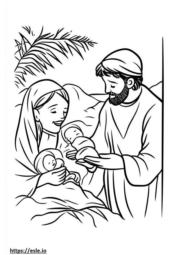 nascimento de jesus desenho para colorir