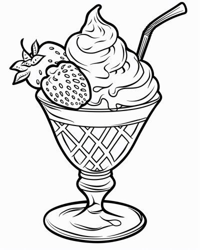 ice cream coloring page