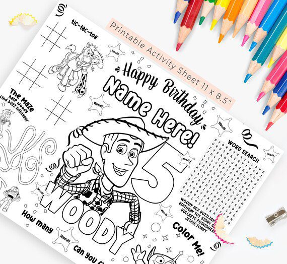 coloring page toy story