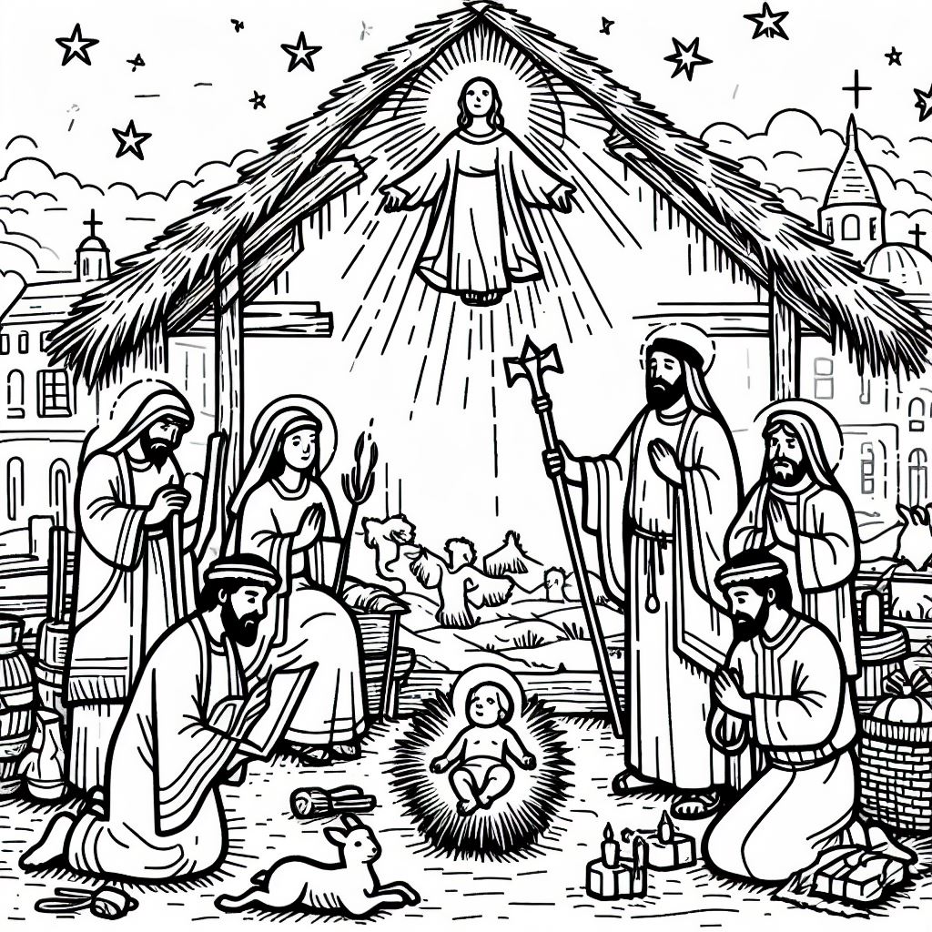birth of jesus coloring page