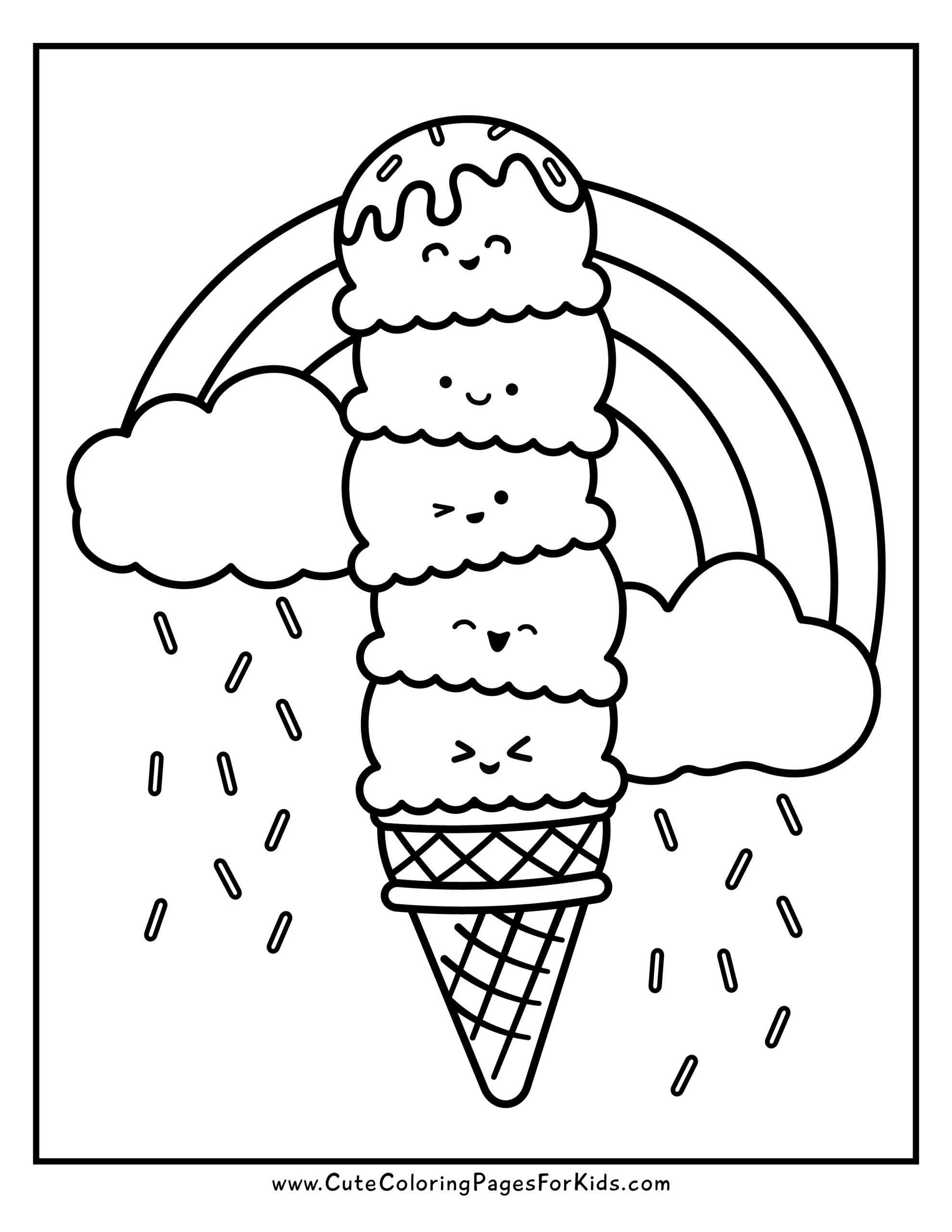ice cream coloring page