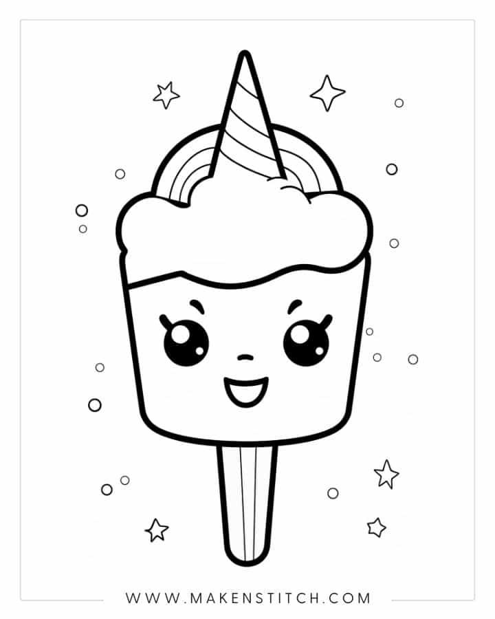 ice cream coloring page
