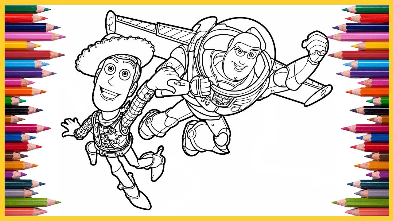 coloring page toy story