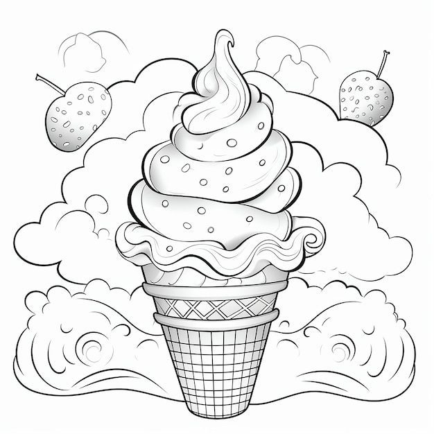 ice cream coloring page