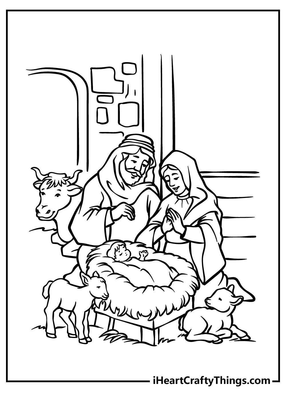 birth of jesus coloring page