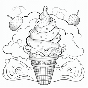 sorvete desenho para colorir