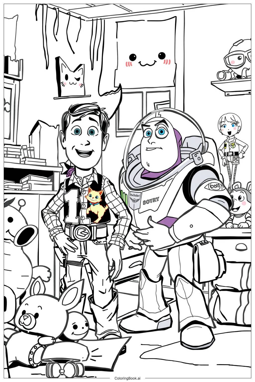 coloring page toy story