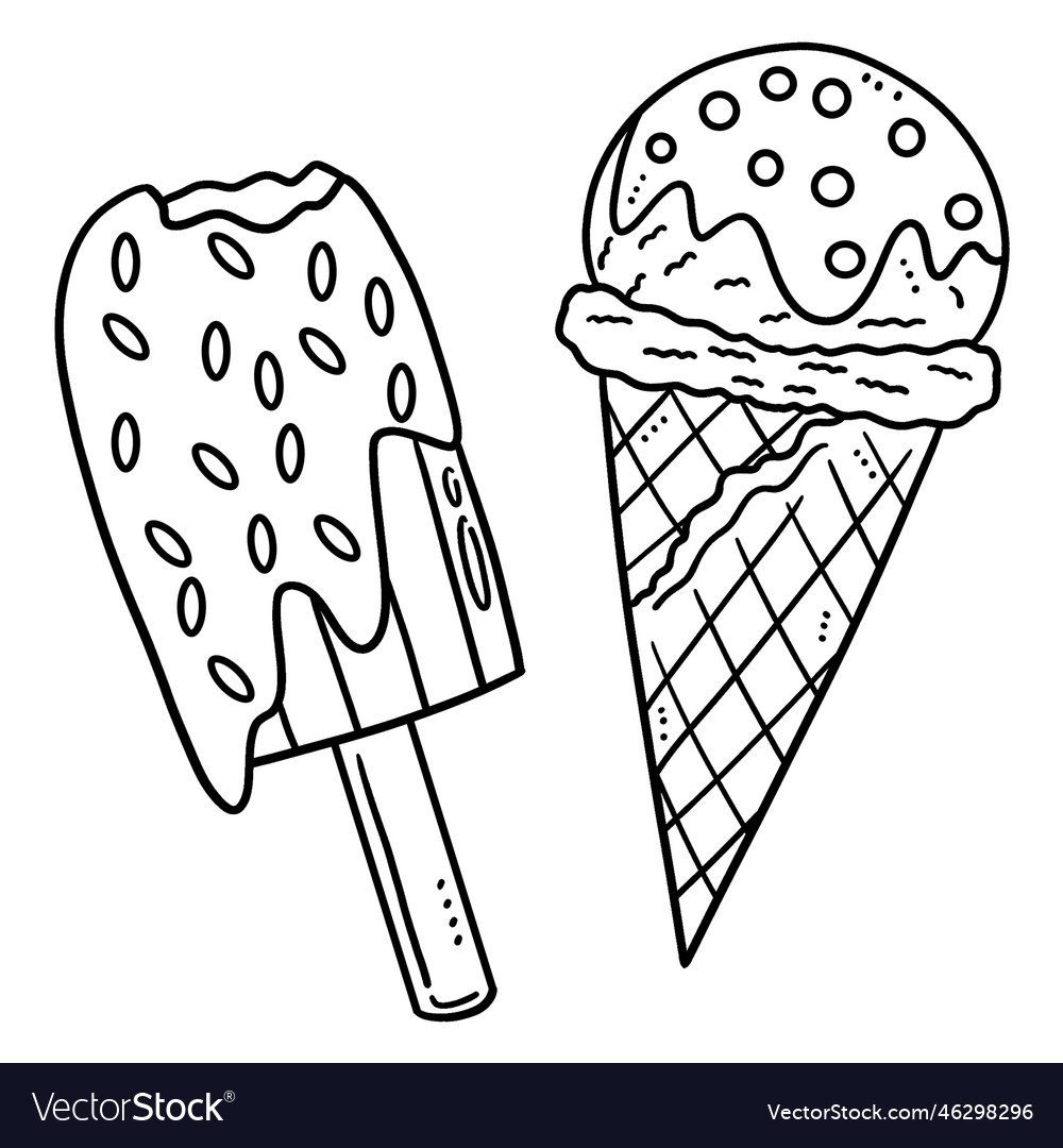 ice cream coloring page
