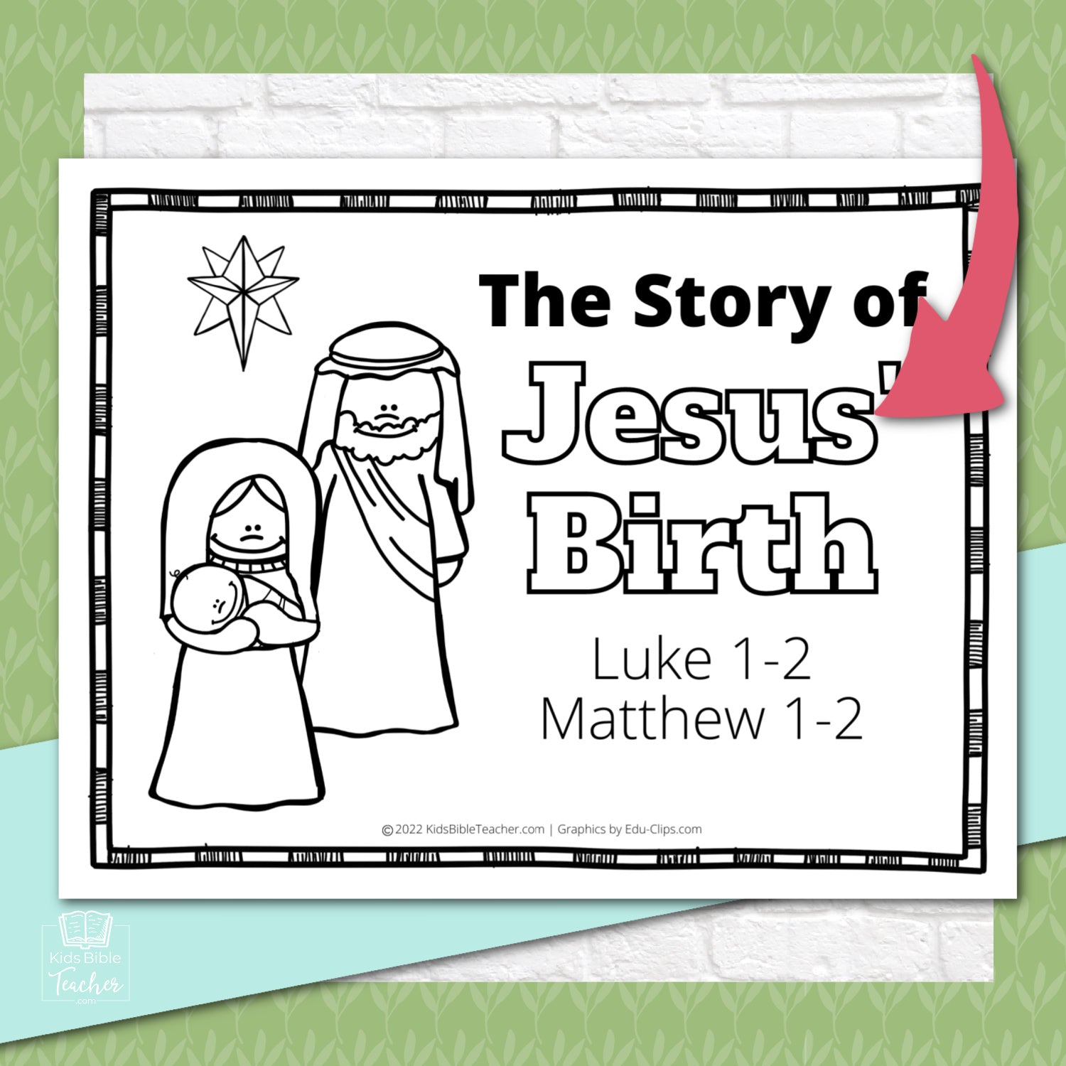 birth of jesus coloring page