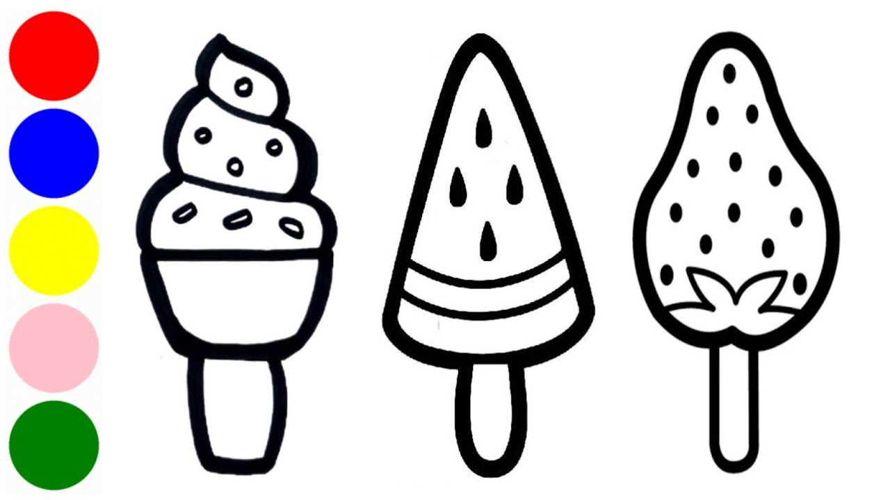 ice cream coloring page