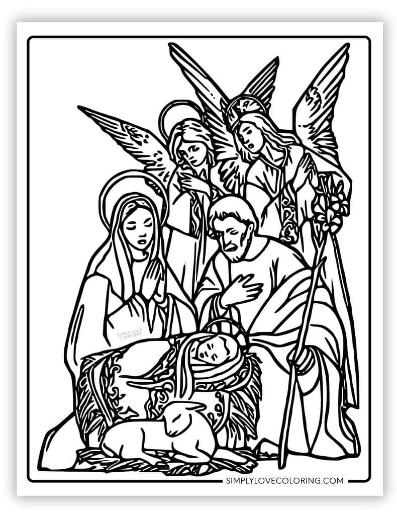 birth of jesus coloring page