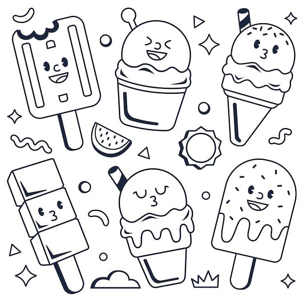 sorvete desenho para colorir