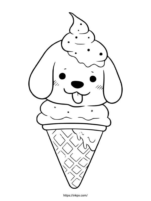 ice cream coloring page