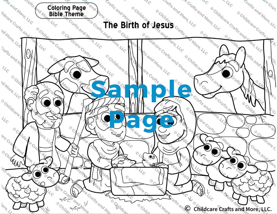 birth of jesus coloring page
