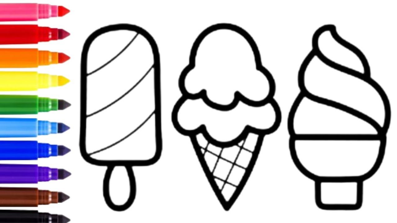 sorvete desenho para colorir