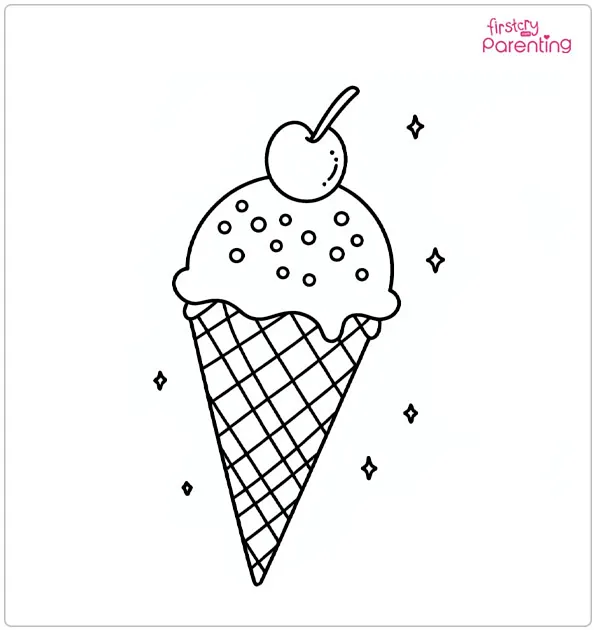 ice cream coloring page