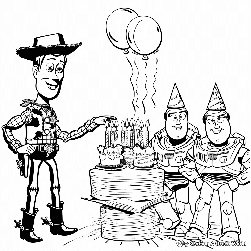 coloring page toy story