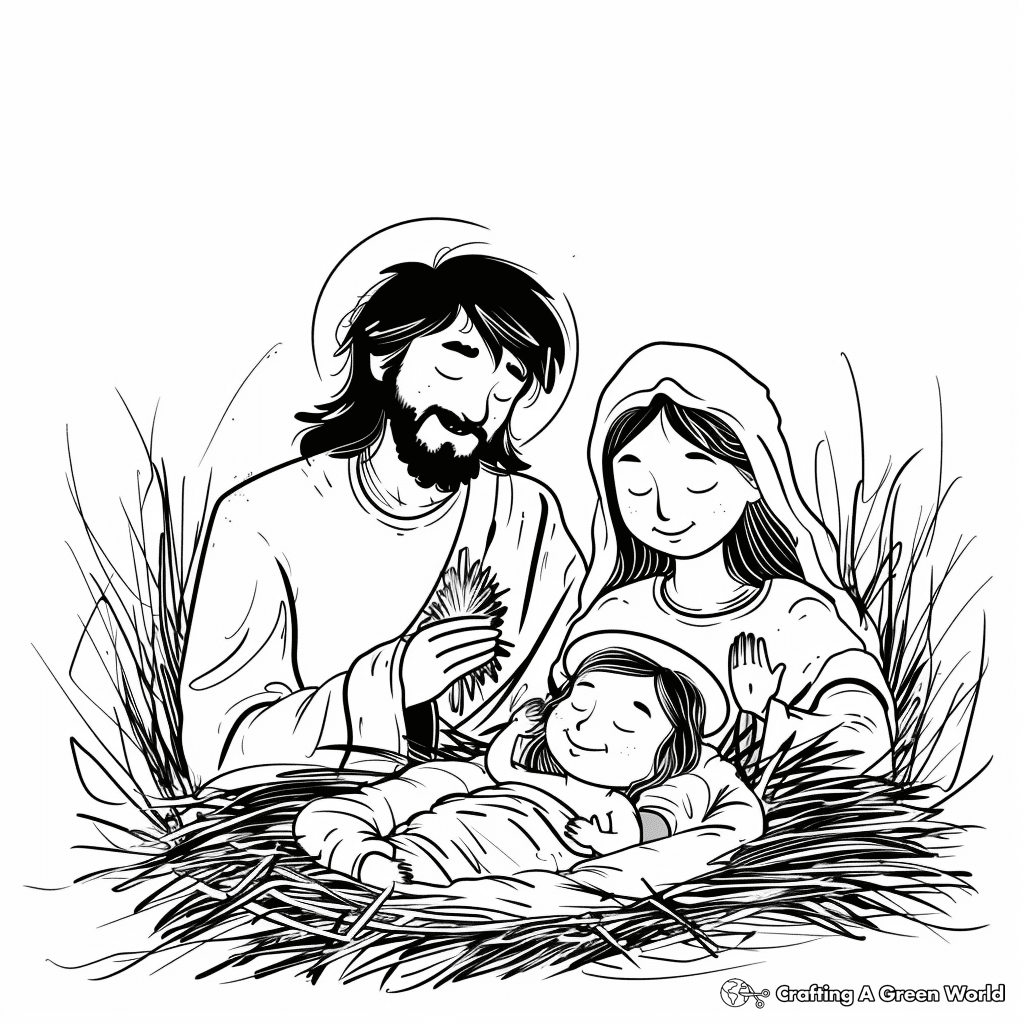 birth of jesus coloring page