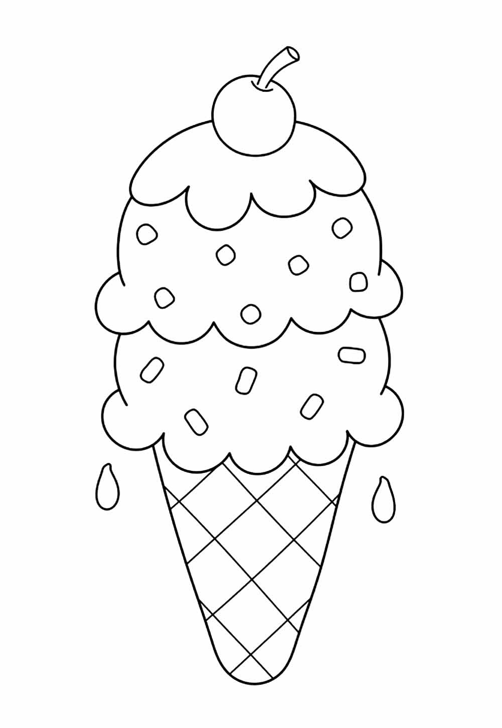 sorvete desenho para colorir