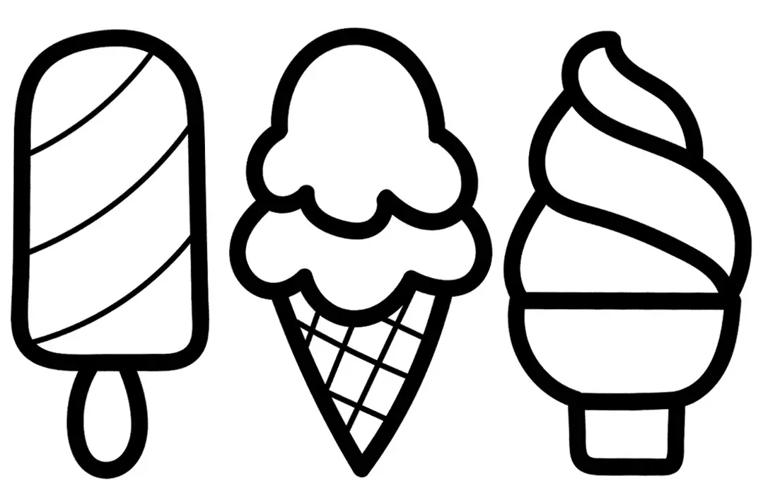 ice cream coloring page