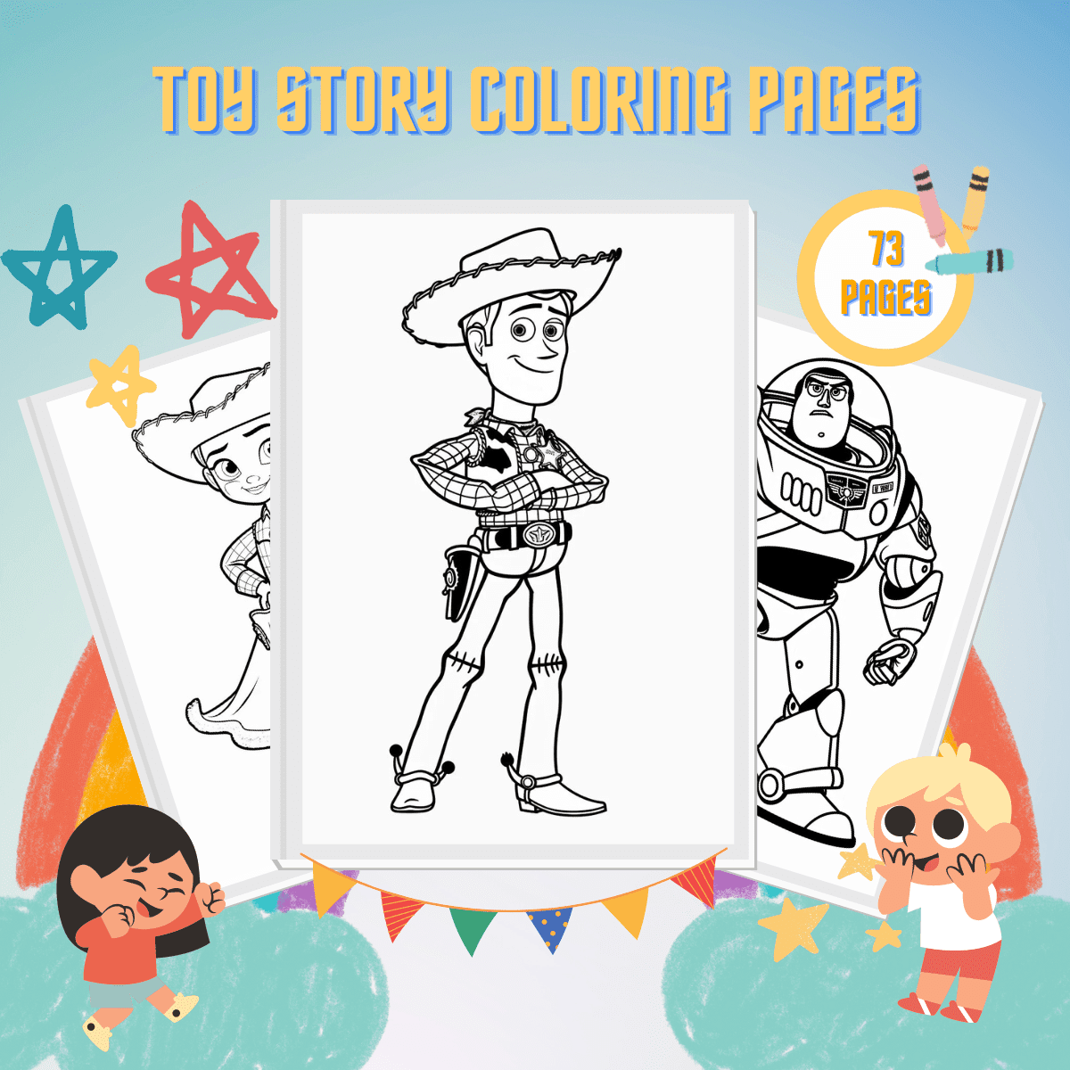 coloring page toy story
