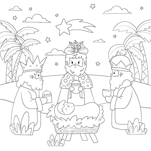 nascimento de jesus desenho para colorir