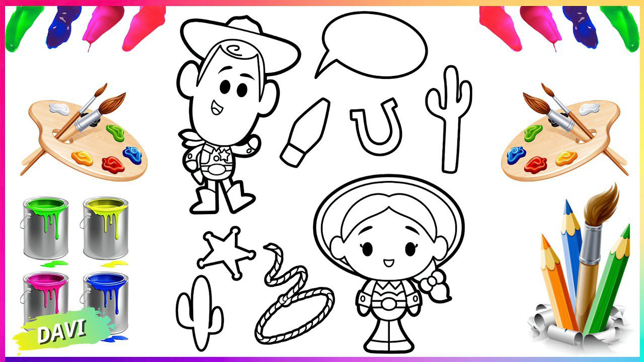 desenho para colorir toy story