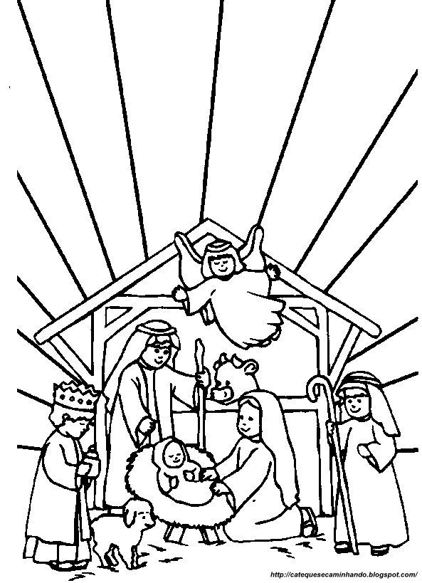 nascimento de jesus desenho para colorir