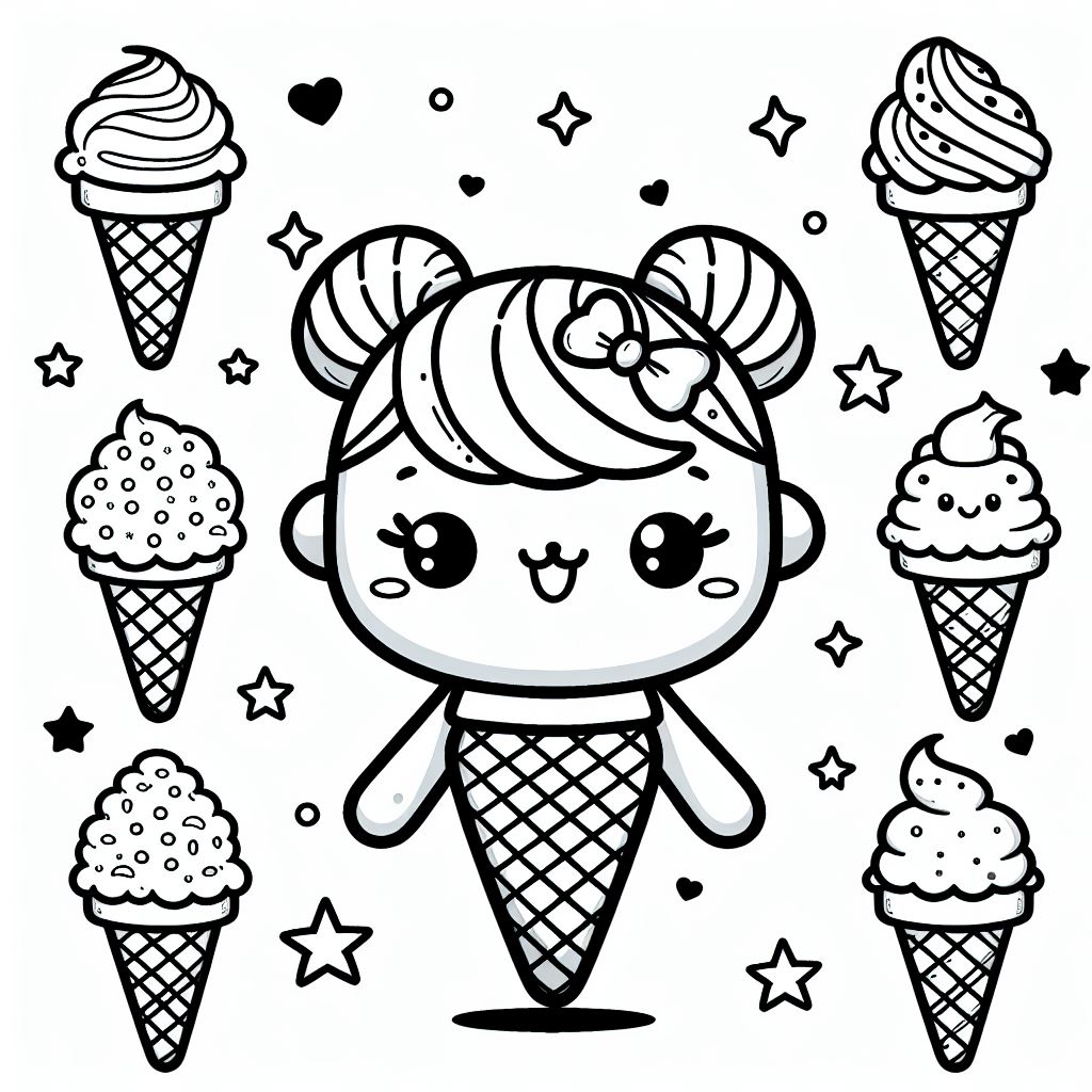 sorvete desenho para colorir