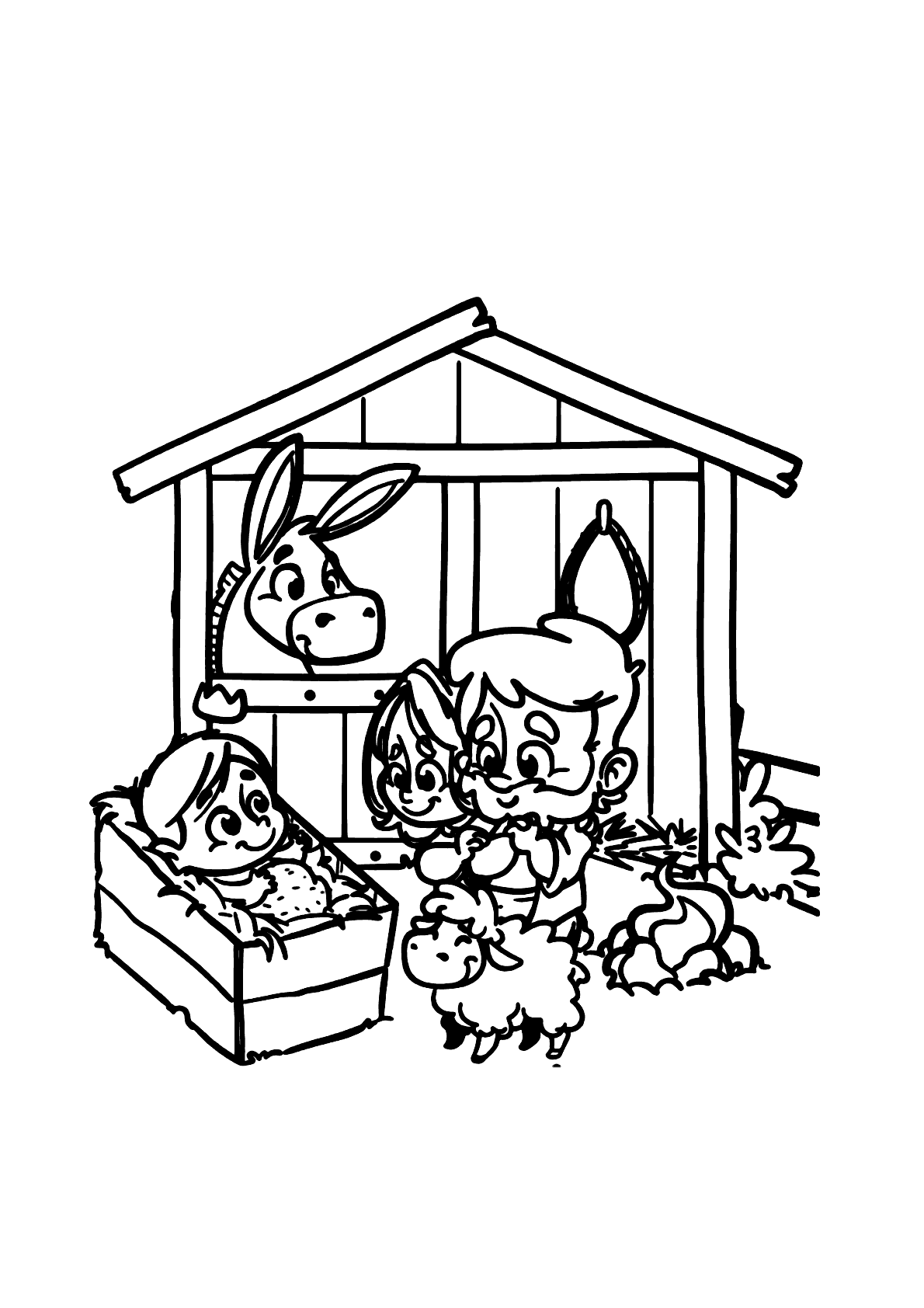 nascimento de jesus desenho para colorir