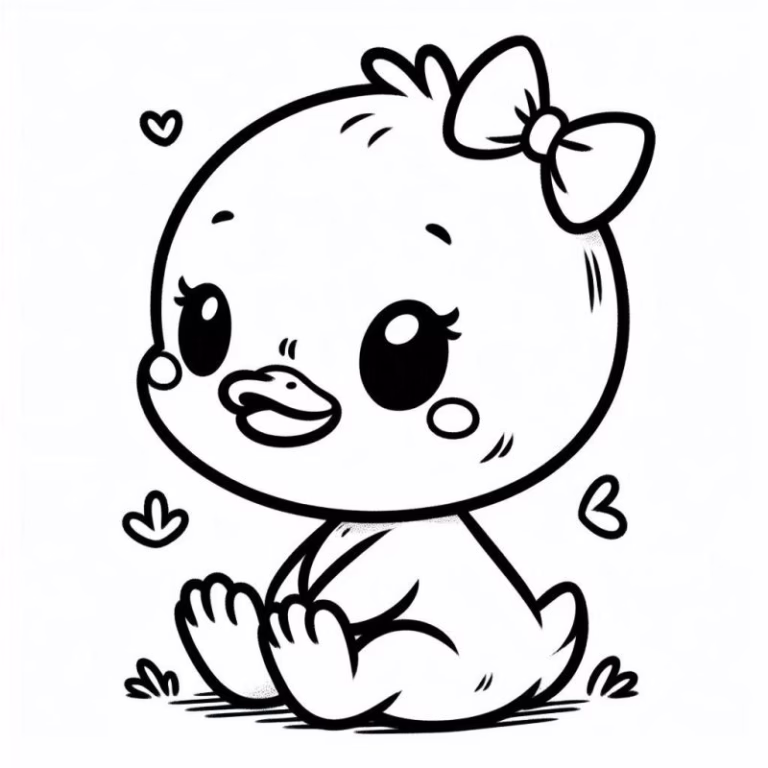 Pato Fofo Desenho Para Colorir