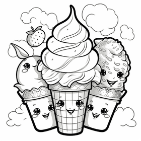 sorvete desenho para colorir